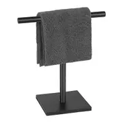 Hand Towel Holder Stand for Bathroom Vanity Stainless Steel Standing Towel Rack Stand Towel Bar for Black
