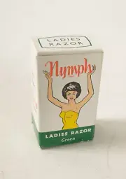 Nymph Ladies Razor Kit (C3L) Complete in Box Great Graphics (JSF6) Green Vanity