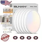 Energy-Saving 12" Round LED Flush Mount Light - 3000K/4000K/5000K, 6 Fixtures