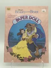 Vintage Disney's Beauty and the Beast Paper Dolls 1991 Uncut Ch17 3 Dolls