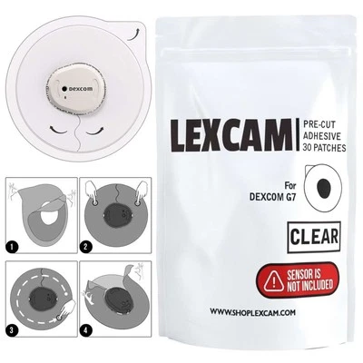 Dexcom G7 Waterproof Adhesive Patches Pre-Cut Pack of 30