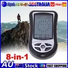 Handheld Compass Altimeter Barometer Thermometer Weather Forecast Time AU