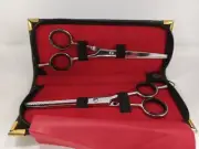 Focus World UK Professional Barber HAIRDRESSING & THINNING SCISSORS SET 3"