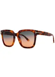 Tom Ford - Square-frame Sunglasses Selby, Brown, Designer-stamped Graduated Lenses, 100% UV Protection One Size