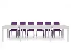 Extendable Table Rectangular White Ash Modern Design Lunch Studio