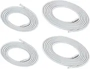 4Pcs Replacement Cords for Zero Gravity Chair Replacement Cord Recliner Rope Universal Elastic Laces Repair Kit for Zero Gravity Bungee Lawn Chairs Outdoor Lounge Patio Recliners (Gray White)