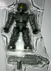 HALO MEGA BLOKS SILVER GREY SPARTAN MINIFIGURE FROM 97520 COMPLETE NEW