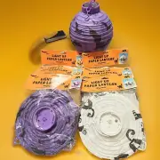 Halloween Decorations Paper Light Up Lanterns (7) Battery Operated.