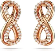 Hyperbola Stud Earrings, Infinity Symbol Motif with Clear Crystals in a Rose Gold-Tone Finished Setting, Part of the Swarovski Hyperbola Collection, One Size, Cubic Zirconia, Cubic Zirconia
