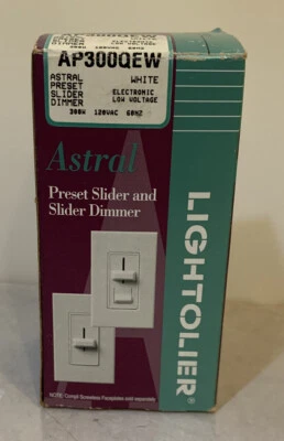 Lightolier AP300QE Astral Preset Slider and Dimmer WHITE NEW