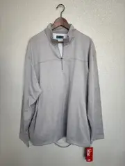 NEW PGA TOUR gray men's XXL quarter zip pullover long sleeve athletic casual