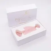 Facial Rollers Natural Facial Beauty Massage Tool Jade Roller Crystal Stone Face Lifting Massager Skin Care Jade Gua Sha Board Set With New Box-Rosa