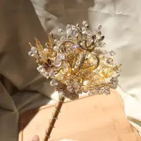 在飛比找蝦皮購物優惠-新娘手捧權杖手工手捧花結婚道具北歐風皇冠女王婚禮定制手杖捧花