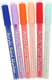 PLAFOPE 6Pcs Nail Art Liner Pens Watercolor Nail Painting Markers for DIY Crafts Precision Control for Creative Manicure Designs Vibrant Colors Storage Case