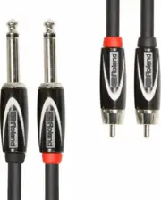Roland RCC-10-2R28 Hi-Density Oxygen-Free Dual 1/4" TS to Dual RCA Jacks (10ft)