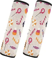 Car Seat Belt Pads 2 Pcs Soft Car Safety Seat Belt Strap Shoulder Pad Backpack Shoulder Strap Pad Cover Car Accessories for Adults and Kids M Halloween Candy