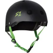 S-One Helmet Lifer XS Black Matte/Green Straps
