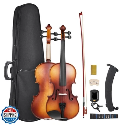 VEVOR Violin 4/4 Full Size for Adults, Violin Fiddle Set for Beginners Studen