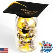 2025 Graduation Gifts for Her/Him- Lighted Graduation Mason Jar Filled with M