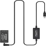 PD USB Type-C Cable to DR-E17 Dummy Battery DC Coupler LP-E17 Replacement for EOS M3 M5 M6 Mirrorless Digital Cameras Black
