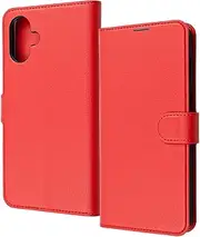 Layout Galaxy A25 5G Like Standard Shock Resistant Magnet Belt Simple Notebook Type Leather Case/Red RT-GA25ELC1/R