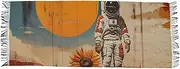 [AIXIWAWA] Vintage Sunflower Astronaut Women's Pashminas Scarf, Shawls Wrap Lightwight Tassel for Evening Dress Dinner Party, Multicolor