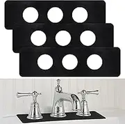 3 Pcs 3 Hole Drip Catcher Diatomite Faucet Mat for Kitchen(Pre-Made Hole)3 Hole Diatomite Faucet Mat Faucet Splash Catcher Faucet Mat Sink 3 Round Holes for Bathroom Sink
