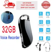Voice Recorder 32GB Digital Audio Device Keychain Sound Tape Dictaphone MP3