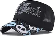 [HAMKVBPR] Baseball Cap Unisex Men's Mesh Hat Outdoor Summer Mesh Hat Baseball Cap Outdoor Sports Hat(Black)