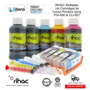 RIHAC Refillable Ink Cartridge for Canon PGI-680 CLI-681 TS9560 TS9565 TS706