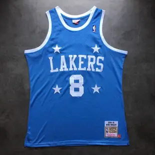 正品代購 Adidas NBA 洛杉磯湖人 Kobe Bryantg 復古 水藍四星 電繡 球衣 A46436