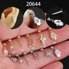 Labret Piercing Earrings Cross Dangle Stud Flat Back Tragus Helix Cartilage BAR