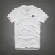 美國百分百【Abercrombie & Fitch】T恤 AF 短袖 上衣 T-shirt 麋鹿 白 Logo E764