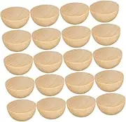 BEBEMOKO 100pcs Unfinished Half Balls for DIY Crafts Versatile Wood Shapes for Home Decor Party Props and Photography Smooth Surface for Easy Painting and Decorating
