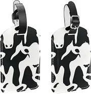 [YTYVAGT] Luggage Tag,Luggage Tags for Suitcases,Bag Tags for Luggage,2-Pc,Animal Abstract Art Print Pattern