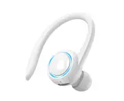 A1S Bluetooth-compatible Earphone Ear Hook HiFi Lossless Sound Monaural Business Wireless Sports Headset for Running -White
