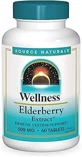 Source Naturals Wellness Elderberry Extract, Immune System Support 60 Tablets
