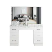 White Dressing Table Large Mirror Makeup Dresser Vanity