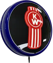 Kenworth KW Semi Trailer LED Bar Lighting Wall Sign Light Button Blue