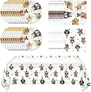 41 Pieces Dog Birthday Party Supplies, Puppy Party Tableware for Kids Party Decorations Includes 20 Plates 20Napkins and 1 Tablecloth for Puppy Theme Party Supplies