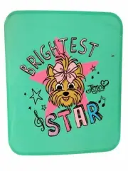 Nickelodeon JoJo Siwa Sparkle Shine BowBow Puppy Plush Throw Blanket, Teal 46X60