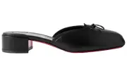Christian Louboutin Mimiflirt 30 Black Ballet Ballerina Slide Block Heel Mule 39