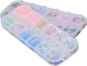FOMIYES 2 Boxes Nail Butterfly Sequins Nail Art Supplies DIY Nail Kits Butterfly Nail Gems Nail Decor Fake Nails Glitter Flakes Sequins Nail Art Sticker Nail Art Confetti Stickers Metal