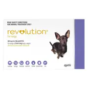 Revolution (Selamectin) For Very Small Dogs 2.6 To 5kg (Purple) 3 Pack + Free Canex