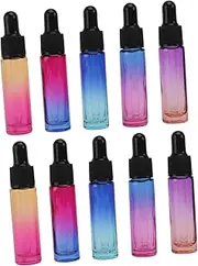 ERINGOGO 10Pcs Gradient Glass Essential Oil Dropper Bottles Leak Liquid Holders for Travel Crafts and Experiments