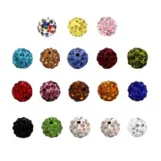 100pcs 10mm Clay Beads Colorful Rhinestones Beads for Handmade Jewelry