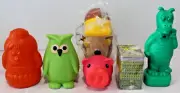 6 Money Box Piggy Bank Collection Commonwealth St George Dragon Platypus Owl Vtg