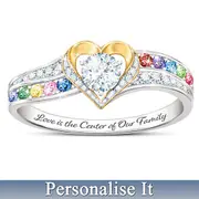 A Mother's Love Birthstone Personalised Ring