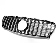 Compatible For Benz 2017-2019 X156 GLA-Class GLA180 GLA200 GLA250 GLA45 GT Silver Black Upper Bumper Hood Mesh Front Grill Grille(Silver)