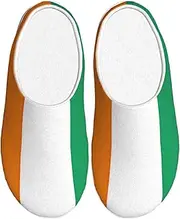 [EdWal] Flag of Cote d'Ivoire print Winter Warm Slippers Indoor Anti-skid Plush Slippers Relaxing at Home for Women Men